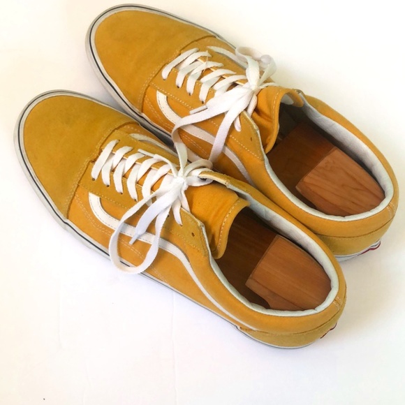 Yellow Suede Old Skool Vans Size 13 - Picture 4 of 10
